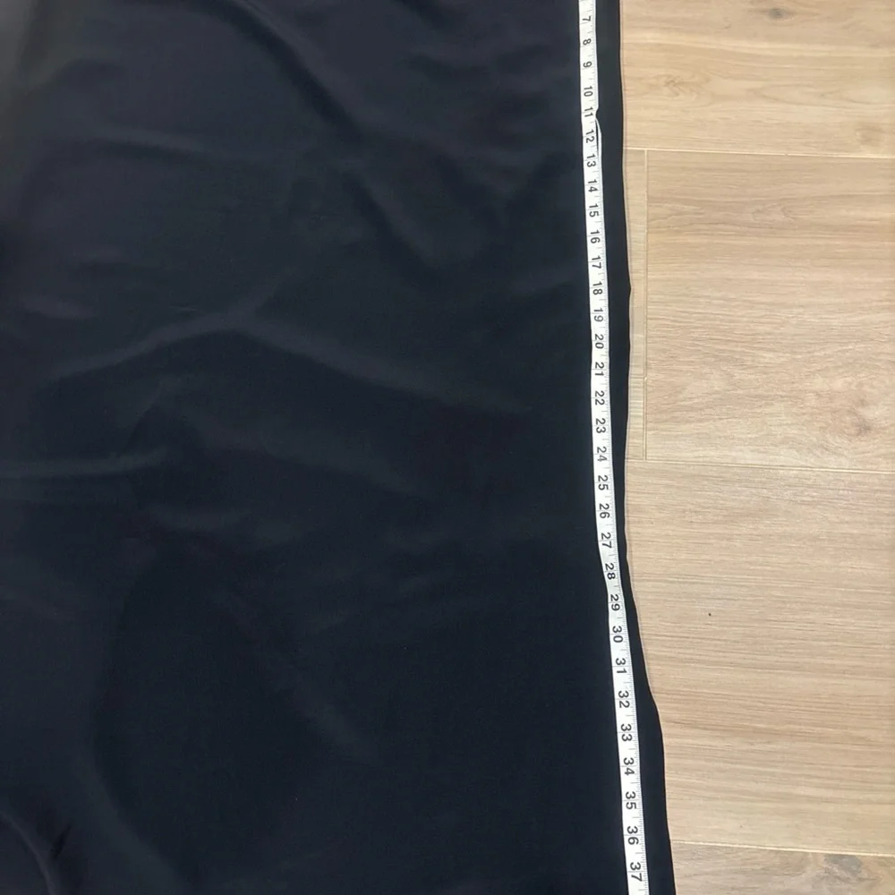 Diane von Furstenberg Vintage Y2K Minimalist Maxi Dress Silk Black Womens 1X - Picture 8 of 9